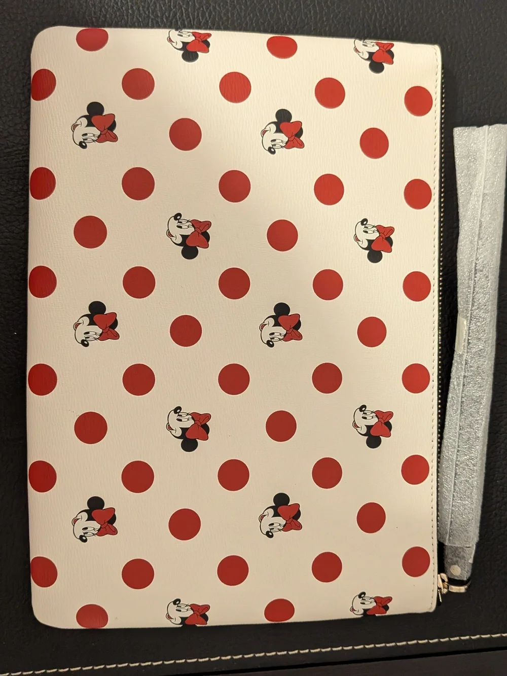 Kate Spade X Disney White & Red Polka Dot Minnie Mouse Large Wristlet